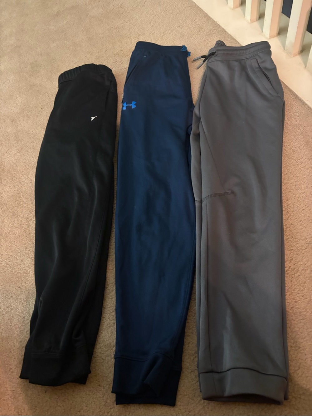 Assorted brands Under Armour Boys' Navy black Athletic Jogger Pants bundle